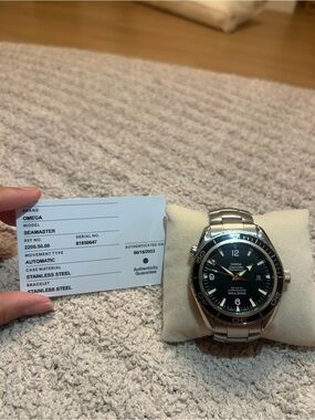 Omega Seamaster Planet Ocean Stainless Steel Watch - Black Dial